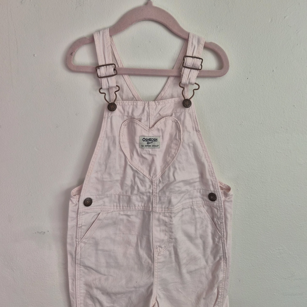 OshKosh B'gosh Light Pink Heart Overalls